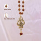 Gold Plated Rudraksha Om Trishul Necklace