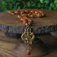 Gold Plated Rudraksha Om Trishul Necklace