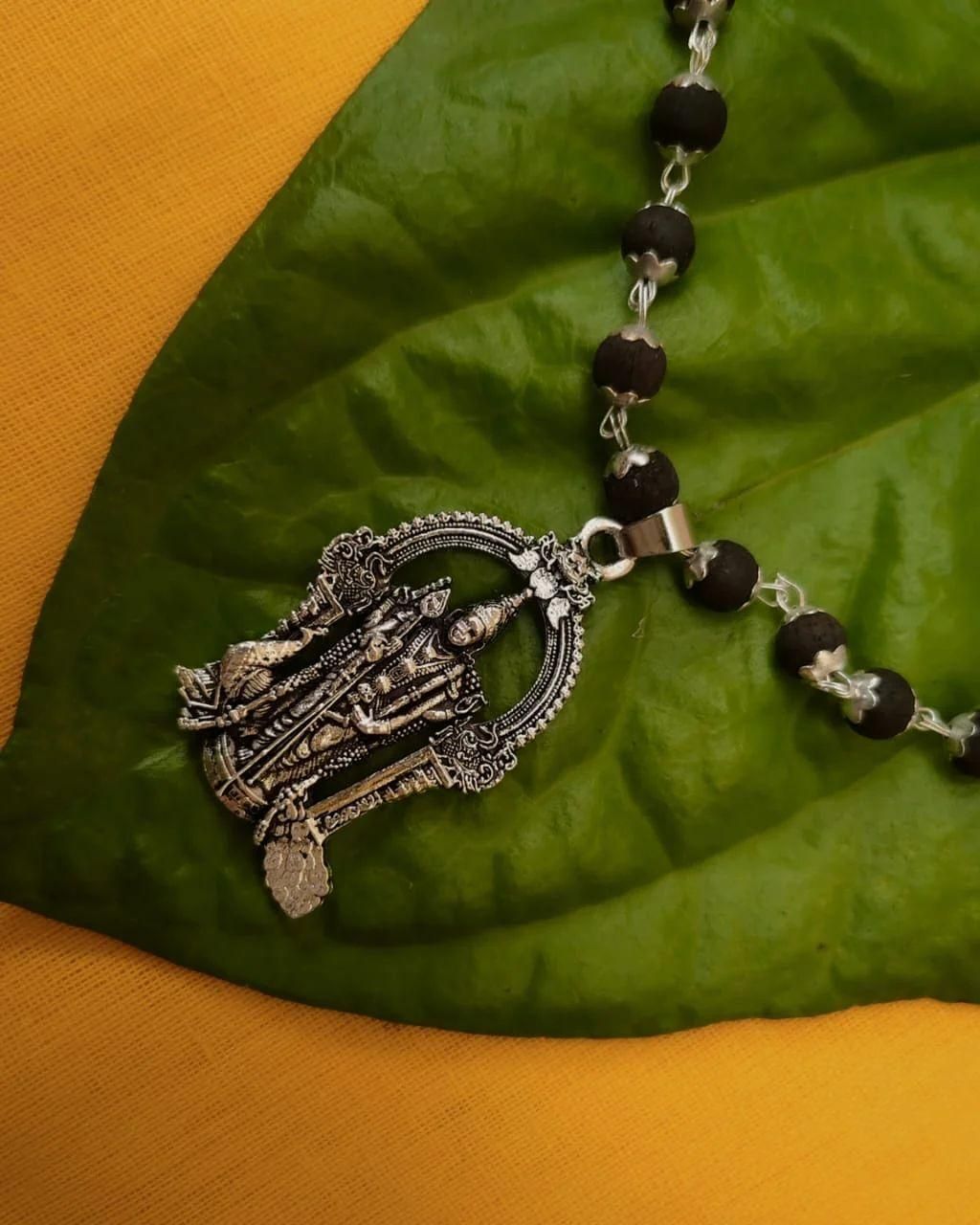 Karungali Mala With Free Murgan Locket 100% Authentic Silver Cap
